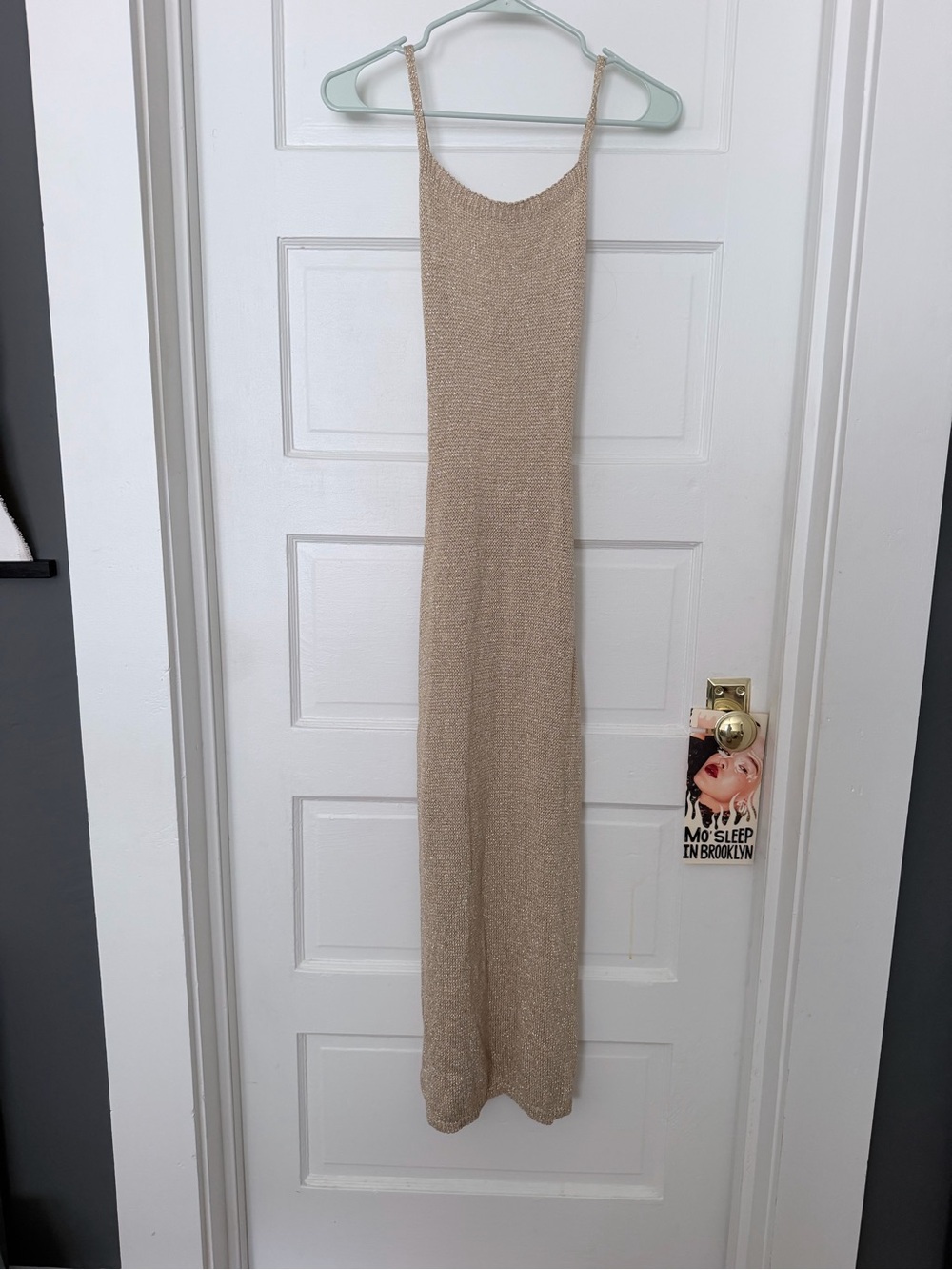 Missy Empire Skylar Gold Metallic Knit Midi Dress from Missy Empire - Picture 4 of 11